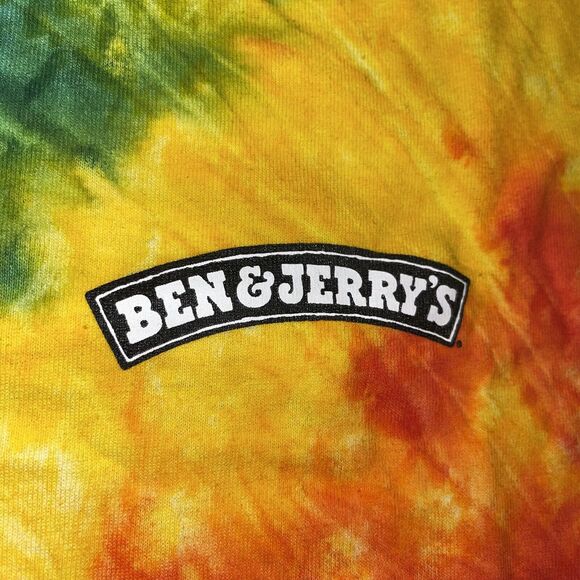 Vintage Ben and Jerrys Ice Cream Tie Dye Promo T-Shirt - Size Small - Picture 7 of 10